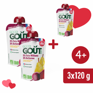 2+1 INGYEN: Good Gout BIO Williams körte céklával (120 g)