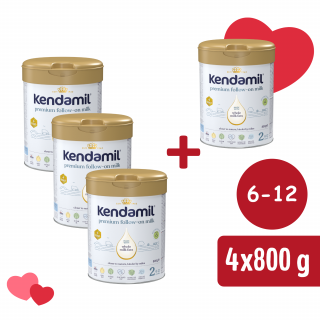 3+1 INGYEN: Kendamil Premium 2 HMO+ (800 g)