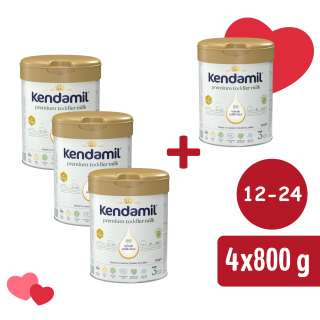 3+1 INGYEN: Kendamil Premium 3 HMO+ (800 g)