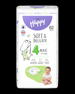 Bella Baby Happy Gyerek pelenka Maxi Big Pack mér. 4 (62 db)