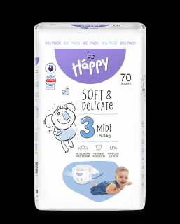 Bella Baby Happy Gyerek pelenka Midi Big Pack mér. 3 (70 db)