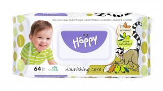 Bella Happy Baby tisztító törlőkendő mandulával és olajbogyóval (64 db)