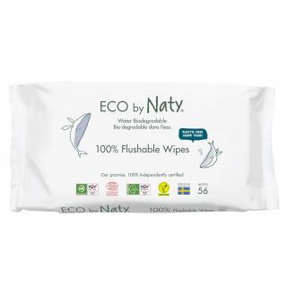 Eco by Naty ECO illatmentes nedves törlőkendő, öblíthető (56 db)