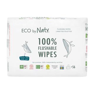 Eco by Naty ÖKO illatmentes nedves törlőkendő, öblíthető (3×56 db)