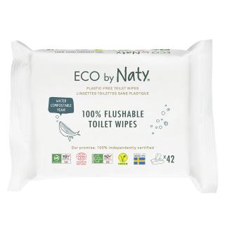 Eco by Naty ÖKO illatmentes nedves törlőkendő, öblíthető és WC-papír funkcióval (42 db)
