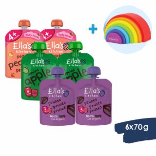 Ella’s Kitchen BIO Uzsonna 7pack + Infantino Szivárványos kirakó (12 h+)