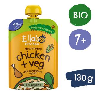 Ellas Kitchen BIO Csirke kukoricakásával (130 g)