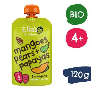 Ellas Kitchen BIO Mangó, körte és papaya (120 g)