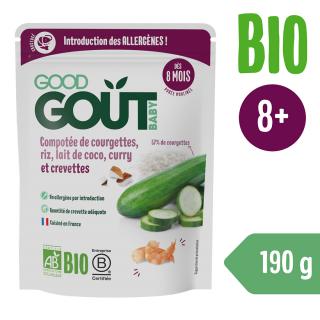 Good Gout BIO Garnélarák rizzsel, cukkinivel és kókusztejjel (190 g)