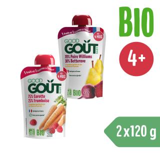 Good Gout BIO Gyümölcs és zöldség tasakok (2× 120 g)