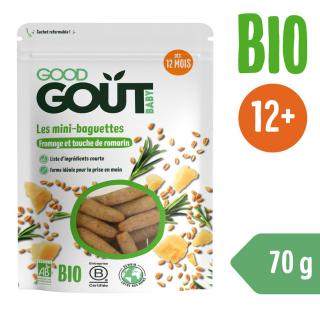 Good Gout BIO Mini bagettek rozmaringgal és sajttal (70 g), szavatossági idő: 2024.11.10