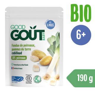 Good Gout BIO Póréhagyma burgonya chipsekkel és tőkehallal (190 g)