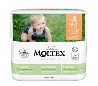 Moltex Pure & Nature Midi 4–9 kg (33 db), öko pelenka