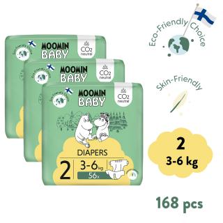 Moomin Baby 2 Newborn 3–6 kg (168 db), havi  ökopelenka csomag