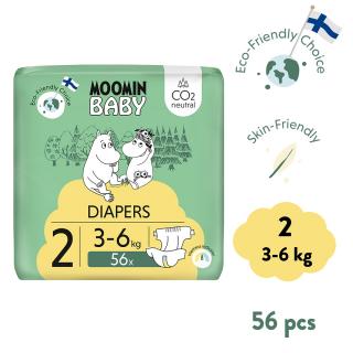 Moomin Baby 2 Newborn 3–6 kg (56 db), ökopelenka