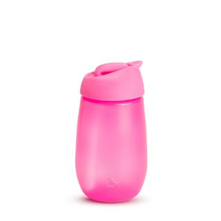 Munchkin Simple Clean cumisüveg szívószállal rózsaszín, 12 h+ (296 ml)
