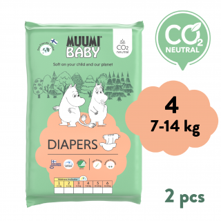 Muumi Baby 4 Maxi 7-14 kg (2 db), öko pelenka