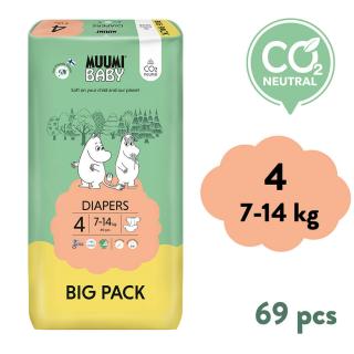 Muumi Baby 4 Maxi 7-14 kg (69 db), öko pelenka