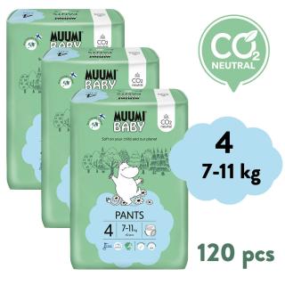 Muumi Baby Pants 4 Maxi 7-11 kg (120 db), havi csomag bugyi öko pelenka