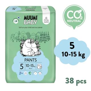 Muumi Baby Pants 5 Maxi+ 10-15 kg (38 db), bugyi öko pelenka