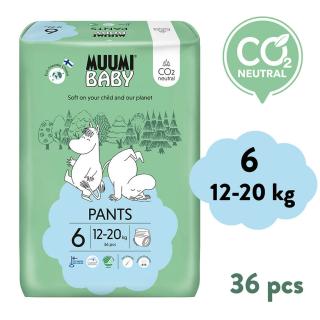 Muumi Baby Pants 6 Junior 12-20 kg (36 db), bugyi öko pelenka