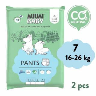 Muumi Baby Pants 7 XL 16-26 kg (2 db), bugyi öko pelenka