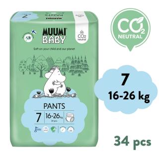 Muumi Baby Pants 7 XL 16-26 kg (34 db), bugyi öko pelenka