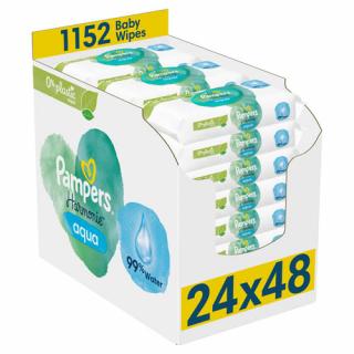 Pampers Harmonie Aqua Platic Free Baba nedves törlőkendő (24× 48 db)