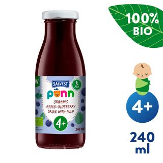 SALVEST Põnn BIO Áfonyalé almával és gyümölcspéppel (240 ml), szavatossági idő: 20.9.2025