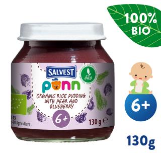 SALVEST Põnn BIO Körte-fekete áfonya püré kölessel (130 g), szavatossági idő: 23.3.2025