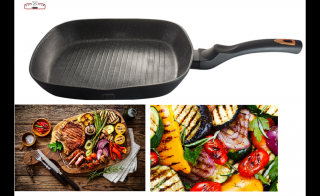 Berlinger Haus Granit Diamond Line Indukciós grill serpenyő 28 cm-es (BH-1794)