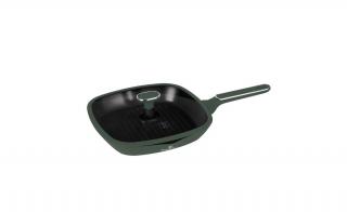 Berlinger Haus Matte Green Indukciós Grill Serpenyő fedővel 28 cm-es (BH-8162)