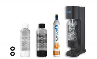 King Black Szódagép SodaCo CO2 patronnal, 2 db palackkal, tömítéssel (K-100/B)