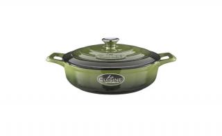 La Cuisine Green öntöttvas alacsony lábas fedővel 28 cm-es (432023)