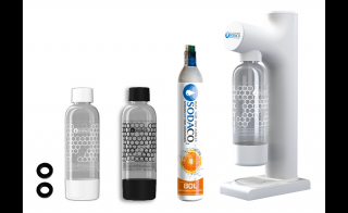 Prince Gray Szódagép SodaCo CO2 patronnal, 2 db palackkal, tömítéssel (P-100/G)