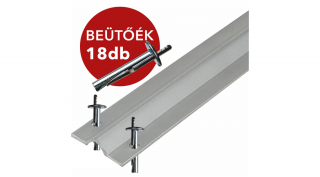 Tolókapu sín U" profil, csavarozható 3 m. R10 + 18 db beütőék