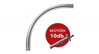 Tolókapu sín U" profil, csavarozható íves R8 + 10 db beütőék