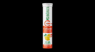 Béres C Vitamin 1000mg Cukormentes Pezsgőtabletta Citrom 20x