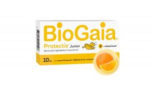 BioGaia Junior narancsos rágótabletta D-vitaminnal 10x