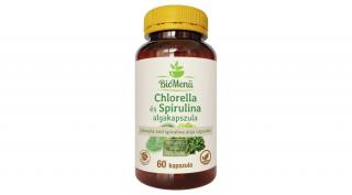 BioMenü Chlorella és Spirulina algakapszula 60 db