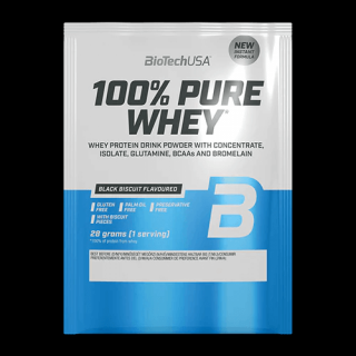 BioTechUSA 100% Pure Whey Tejsavó fehérjepor 28g  Black biscuit