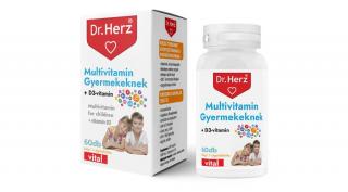 DR Herz Multivitamin Gyerekeknek+D3 60db rágótabletta