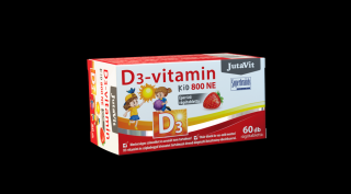 JutaVit D3-vitamin 800NE KID eper ízű rágótabletta 60x