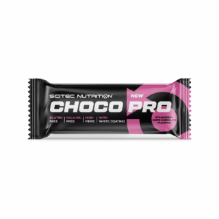 Scitec Choco Pro Proteinszelet 50g eper-fehércsoki