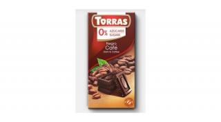 Torras glutén-és cukormen KÁVÉS étcsokoládé 75g