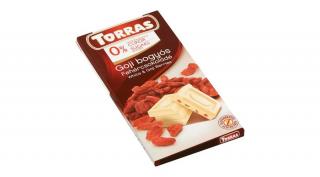 Torras  glutén-és cukormentes GOJI BOGYÓS fehércsokoládé 75g
