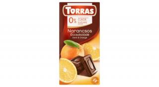Torras glutén-és cukormentes NARANCSOS étcsokoládé 75g
