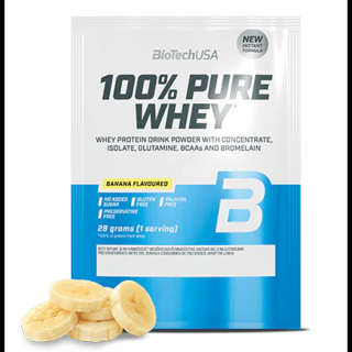 Biotech USA Nitro Pure Whey banánkrém ízesítésű fehérjepor 28 g (gluténmentes)