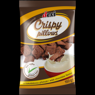 Dexi Crispy pillows chocolate csokoládé ízesítésű párnák 150g (gluténmentes)