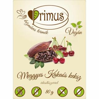 Primus paleo keksz kakaós-meggyes 80 g (gluténmentes)